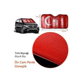 Carub Türk Bayrağı Ön Cam Güneşlik