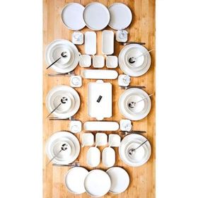 Casa De Bella 85 Parça 12 Kişilik Modern Sade Kahvaltı Ve Yemek Takımı
