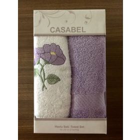 Casabel 2'li Pamuk 50x60 cm Mor Menekşe Mutfak Havlusu