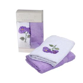 Casabel 2'li Pamuk 50x60 cm Mor Menekşe Mutfak Havlusu