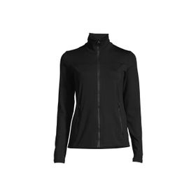 Casall 22160-901 Rib Detail Training Siyah Dik Yaka Düz Zip Kadın Ceket