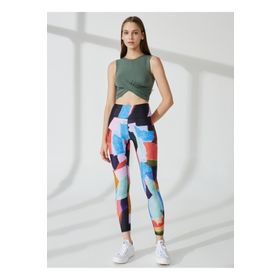 Casall 23141-417 Bliss High Waist Tights Çok Renkli Kadın Baskılı Tayt
