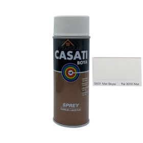 Casati Ral 9010 400 ml Beyaz Akrilik Sprey Boya