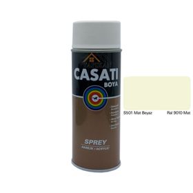 Casati Ral 9010 400 ml Beyaz Akrilik Sprey Boya