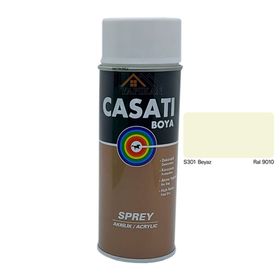 Casati Ral 9010 400 ml Beyaz Akrilik Sprey Boya
