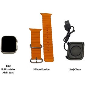 Case 4U C4U I8 Ultra Max Watch Turuncu Akıllı Saat