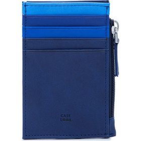 Case Look Alex 02 Erkek Mavi Fermuarlı Cüzdan