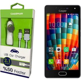 Case Man Casper Via E1 Data Kablosu+Araç Şarj Cihazı Adaptör