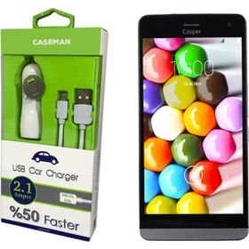 Case Man Casper Via V5 Data Kablosu+Araç Şarj Cihazı Adaptör