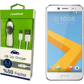 Case Man HTC 10 Evo Data Kablosu+Araç Şarj Cihazı Adaptör
