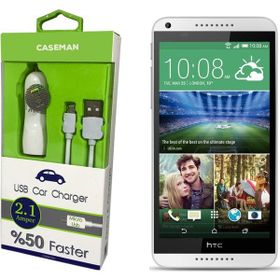 Case Man HTC Desire 816 Data Kablosu+Araç Şarj Cihazı Adaptör