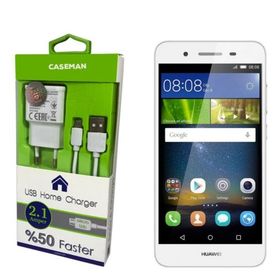 Case Man Huawei GR3 Data Kablosu+Şarj Cihazı Ev Tipi Adaptör