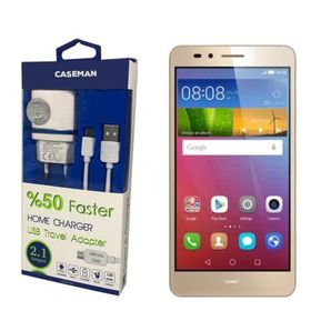 Case Man Huawei GR5 Data Kablosu+Şarj Cihazı Seyahat Tipi Adaptör