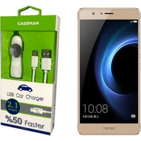 Case Man Huawei Honor V8 Data Kablosu+Araç Şarj Cihazı Adaptör
