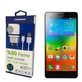 Case Man Lenovo A7000 Data Kablosu+Şarj Cihazı Seyahat Tipi Adaptör
