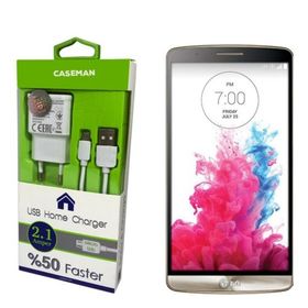 Case Man LG G3 Data Kablosu+Şarj Cihazı Ev Tipi Adaptör