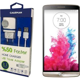 Case Man LG G3 Data Kablosu+Şarj Cihazı Seyahat Tipi Adaptör