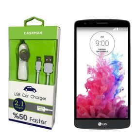 Case Man LG G3 Stylus Data Kablosu+Araç Şarj Cihazı Adaptör