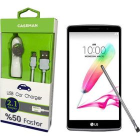 Case Man LG G4 Stylus Data Kablosu+Araç Şarj Cihazı Adaptör