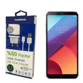 Case Man LG G6 Data Kablosu+Şarj Cihazı Seyahat Tipi Adaptör