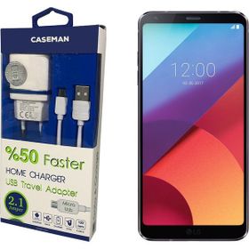Case Man LG G6 Data Kablosu+Şarj Cihazı Seyahat Tipi Adaptör