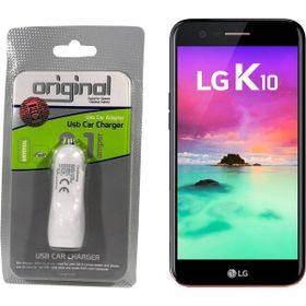 Case Man LG K10 2017 Araç Şarj Cihazı Adaptörü + Data Kablosu