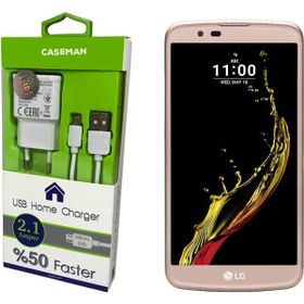 Case Man LG K10 Araç Şarj Cihazı Adaptörü + Data Kablosu