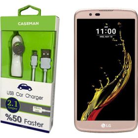 Case Man LG K10 Araç Şarj Cihazı Adaptörü + Data Kablosu