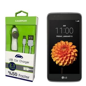 Case Man LG K7 Data Kablosu+Araç Şarj Cihazı Adaptör