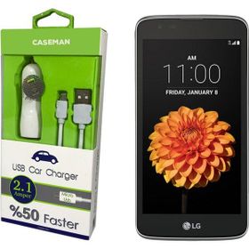 Case Man LG K7 Data Kablosu+Araç Şarj Cihazı Adaptör