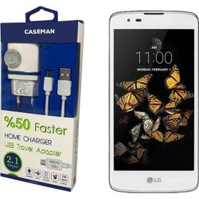 Case Man LG K8 Data Kablosu+Şarj Cihazı Seyahat Tipi Adaptör