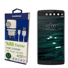 Case Man LG V10 Data Kablosu+Şarj Cihazı Seyahat Tipi Adaptör