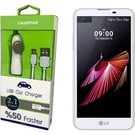 Case Man LG X Screen Data Kablosu+Araç Şarj Cihazı Adaptör