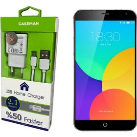 Case Man Meizu MX4 Data Kablosu+Şarj Cihazı Ev Tipi Adaptör