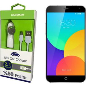 Case Man Meizu MX4 Pro Data Kablosu+Araç Şarj Cihazı Adaptör