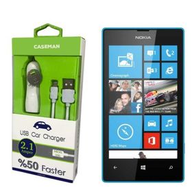 Case Man Nokia Lumia 532 Data Kablosu+Araç Şarj Cihazı Adaptör