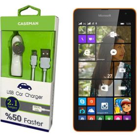 Case Man Nokia Lumia 535 Data Kablosu+Araç Şarj Cihazı Adaptör