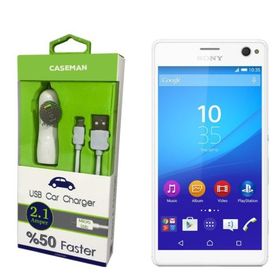 Case Man Sony Xperia C4 Data Kablosu+Araç Şarj Cihazı Adaptör