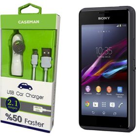 Case Man Sony Xperia E1 Data Kablosu+Araç Şarj Cihazı Adaptör