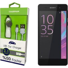 Case Man Sony Xperia E5 Data Kablosu+Araç Şarj Cihazı Adaptör