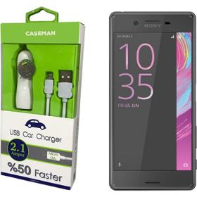 Case Man Sony Xperia X Data Kablosu+Araç Şarj Cihazı Adaptör