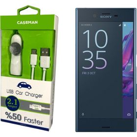 Case Man Sony Xperia XZ Data Kablosu+Araç Şarj Cihazı Adaptör