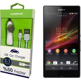 Case Man Sony Xperia Z Data Kablosu+Araç Şarj Cihazı Adaptör