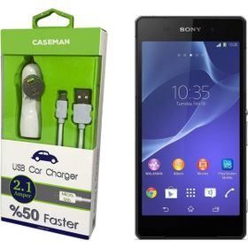 Case Man Sony Xperia Z2 Data Kablosu+Araç Şarj Cihazı Adaptör