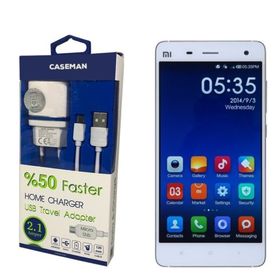 Case Man Xiaomi Mi4 Data Kablosu+Şarj Cihazı Seyahat Tipi Adaptör