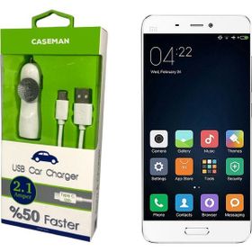 Case Man Xiaomi Mi5 Pro Data Kablosu+Araç Şarj Cihazı Adaptör