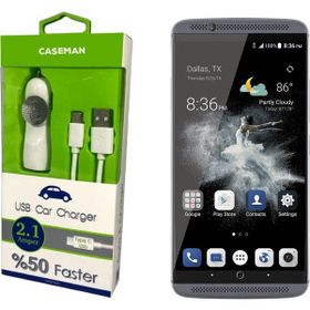 Case Man ZTE Axon 7 Data Kablosu+Araç Şarj Cihazı Adaptör