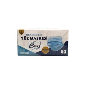 Case Meltblown Filtreli 3 Katlı Mavi 50 Adet Cerrahi Maske