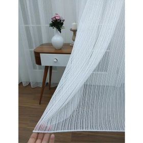 Caserta Home AR01767 Sade Çizgili Pilesiz Düz 100x180 cm Tül Perde