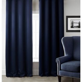 Caserta Home V23 Blackout 1/3 Sık Pileli Lacivert 200x200 cm Güneşlik Perde